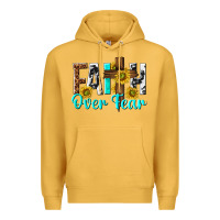 Mustard faith over fear Premium Hoodie - texasbilliewilder