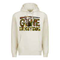 Oatmeal Heather gone hunting western Premium Hoodie - texasbilliewilder