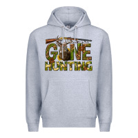 Heather Grey gone hunting western Premium Hoodie - texasbilliewilder