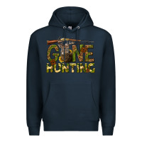 Navy gone hunting western Premium Hoodie - texasbilliewilder