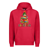 Cardinal book christmas tree merry christmas Premium Hoodie - Zillion Design Studio