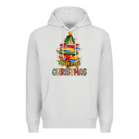 Dove Grey book christmas tree merry christmas Premium Hoodie - Zillion Design Studio