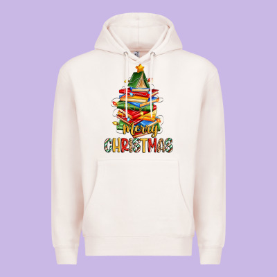 Premium Hoodie book christmas tree merry christmas