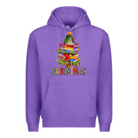 Purple book christmas tree merry christmas Premium Hoodie - Zillion Design Studio