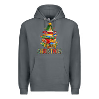 Rock book christmas tree merry christmas Premium Hoodie - Zillion Design Studio