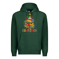 Sports Green book christmas tree merry christmas Premium Hoodie - Zillion Design Studio