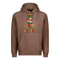 Chestnut book christmas tree merry christmas Premium Hoodie - Zillion Design Studio