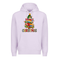 Lilac book christmas tree merry christmas Premium Hoodie - Zillion Design Studio