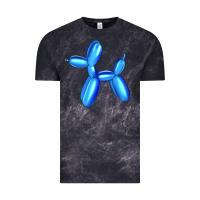 Cloud Black Blue Dog Balloon Vintage Tee - Artiststas