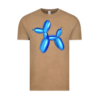 Vintage Coffee Blue Dog Balloon Vintage Tee - Artiststas