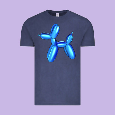 Blue Dog Balloon Vintage Tee Designed By Artiststas