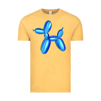 Vintage Mustard Blue Dog Balloon Vintage Tee - Artiststas
