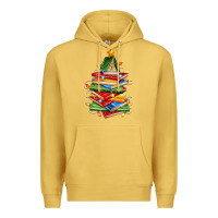 Antique Gold book christmas tree Premium Hoodie - Zillion Design Studio