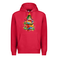 Cardinal book christmas tree Premium Hoodie - Zillion Design Studio