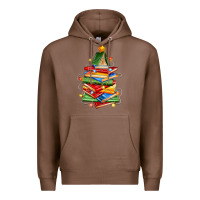 Chestnut book christmas tree Premium Hoodie - Zillion Design Studio