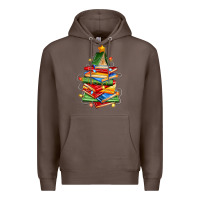 Coffee book christmas tree Premium Hoodie - Zillion Design Studio