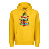Lemon book christmas tree Premium Hoodie - Zillion Design Studio