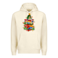 Sandshell book christmas tree Premium Hoodie - Zillion Design Studio
