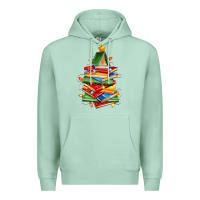 Seafoam book christmas tree Premium Hoodie - Zillion Design Studio