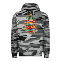 Slate Camo book christmas tree Premium Hoodie - Zillion Design Studio