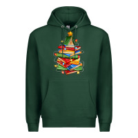 Book Christmas Tree Premium Hoodie | Teevron
