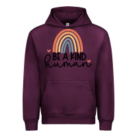 Mauve Wine be a kind Urban Hoodie - Unal Design