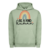 Pigment Oil Green be a kind Urban Hoodie - Unal Design