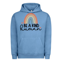 Pigment Pebble Blue be a kind Urban Hoodie - Unal Design