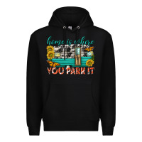 Black home is where  you park it Premium Hoodie - texasbilliewilder