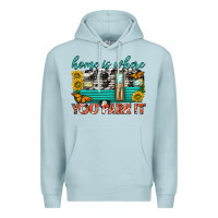 Blue Mist home is where  you park it Premium Hoodie - texasbilliewilder