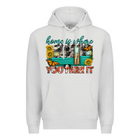 Dove Grey home is where  you park it Premium Hoodie - texasbilliewilder
