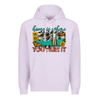 Lilac home is where  you park it Premium Hoodie - texasbilliewilder