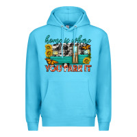 Ocean Blue home is where  you park it Premium Hoodie - texasbilliewilder