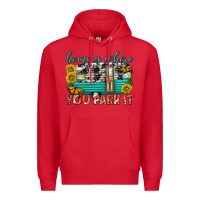 Red home is where  you park it Premium Hoodie - texasbilliewilder