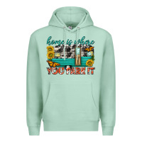 Seafoam home is where  you park it Premium Hoodie - texasbilliewilder
