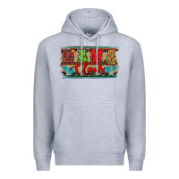 Heather Grey Western Christmas Mama Claus Premium Hoodie - RanaPortraitStore
