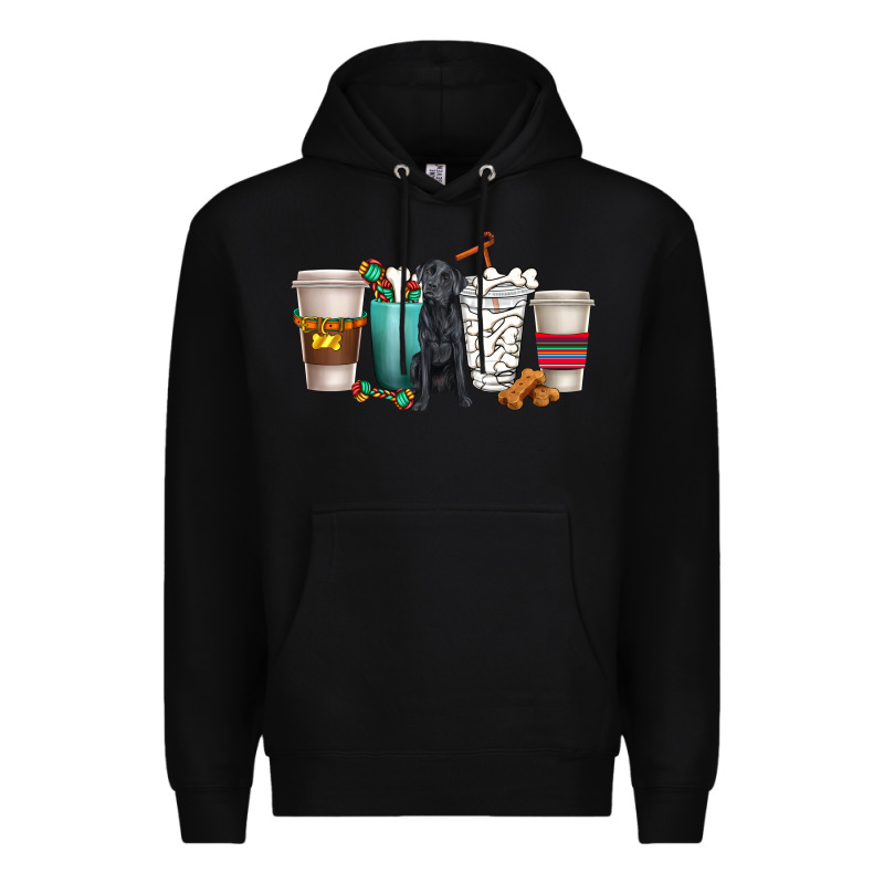 Labrador Retriever Dog Coffee Cups Premium Hoodie by texasbilliewilder | Teevron
