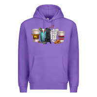 Purple labrador retriever dog coffee cups Premium Hoodie - texasbilliewilder