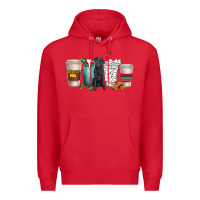 Red labrador retriever dog coffee cups Premium Hoodie - texasbilliewilder