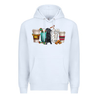White labrador retriever dog coffee cups Premium Hoodie - texasbilliewilder