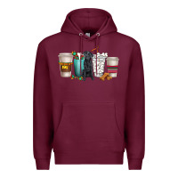 Burgundy labrador retriever dog coffee cups Premium Hoodie - texasbilliewilder