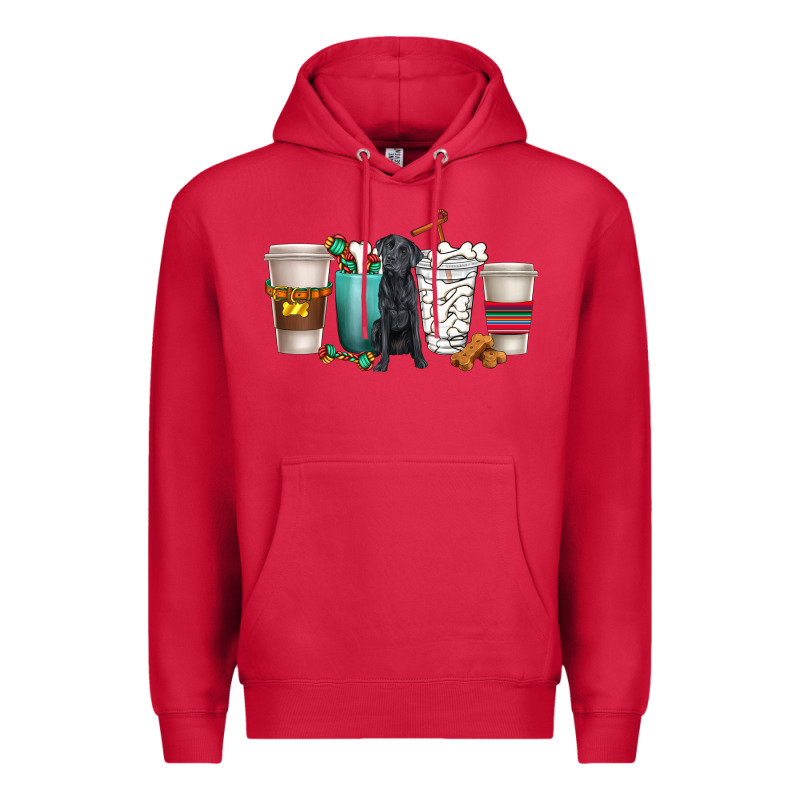 Labrador Retriever Dog Coffee Cups Premium Hoodie by texasbilliewilder | Teevron