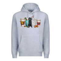 Heather Grey labrador retriever dog coffee cups Premium Hoodie - texasbilliewilder