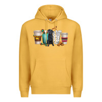 Mustard labrador retriever dog coffee cups Premium Hoodie - texasbilliewilder