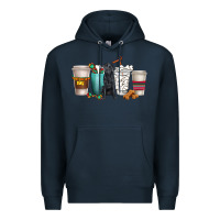 Navy labrador retriever dog coffee cups Premium Hoodie - texasbilliewilder