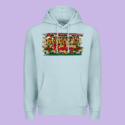 Premium Hoodie Santa Baby Western Christmas