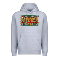 Heather Grey Santa Baby Western Christmas Premium Hoodie - RanaPortraitStore