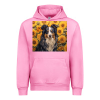 Fuchsia Pink australian shepherd Urban Hoodie - Unal Design