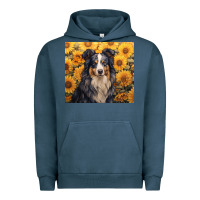 Pigment Midnight Navy australian shepherd Urban Hoodie - Unal Design