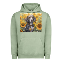 Pigment Oil Green beagle Urban Hoodie - Unal Design